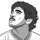 وکتور EPS بازیکن فوتبال اسطوره مارادونا